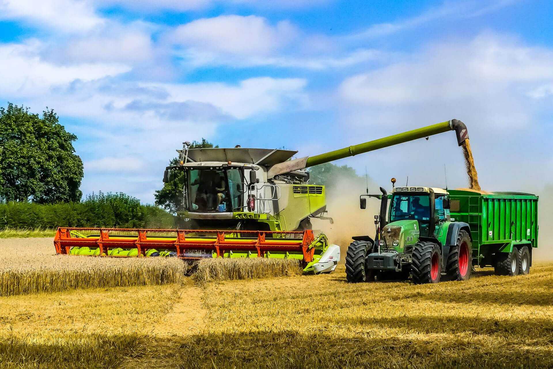 Landwirtschaftliches Gerät auf dem Feld